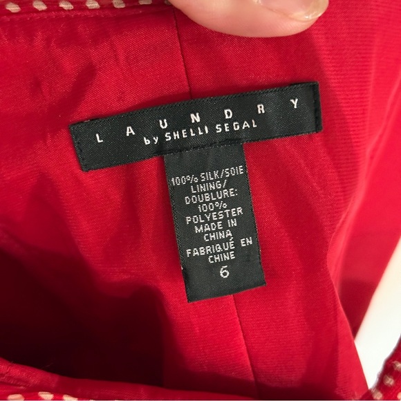 Laundry Shelly Segall Silk Polka Dot Halter Neck Dress - Picture 9 of 11